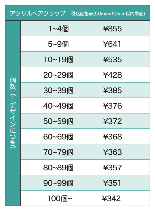 アクリルヘアクリップ